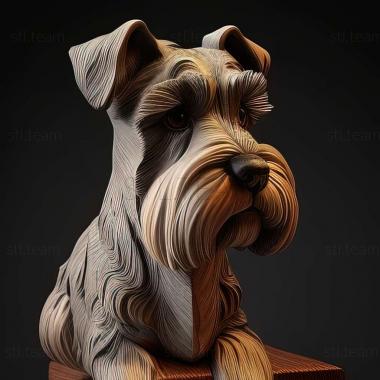 3D model Zwergschnauzer dog (STL)